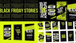 Videohive Stories Black Friday Instagram NEON Product Promo template preview