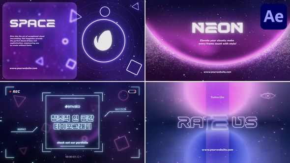 Videohive Space Typography for After Effects Titles template preview
