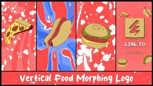 Videohive Vertical Food Morphing Logo for After Effects Logo Stings template preview