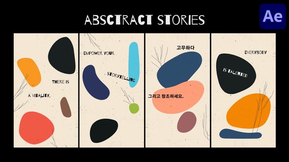 Videohive Abstract Typography Stories for After Effects Openers template preview