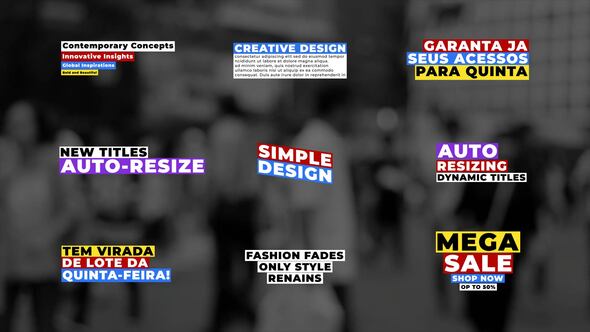 Videohive Titles Auto-Resize | AE Titles template preview