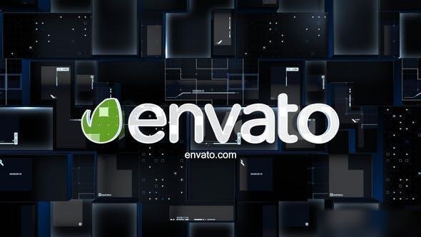 Videohive Technology blocks logo Logo Stings template preview