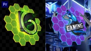 Hexagons Logo Transition | Premiere Version Premiere Pro template preview