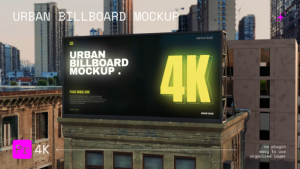 Urban Billboard Mockup folder Premiere Pro template preview