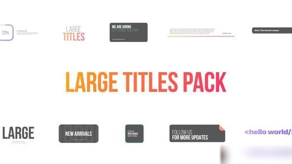Videohive Large Titles Pack