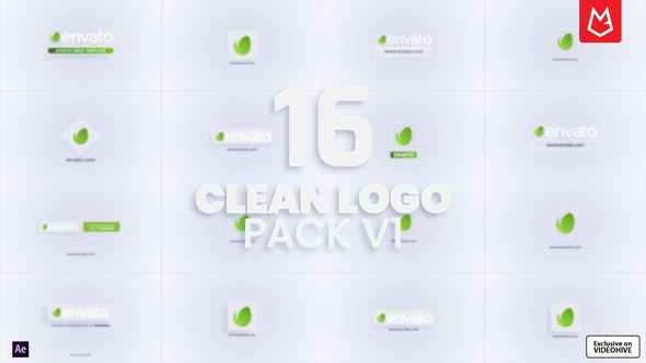 Videohive Minimal Clean Logo Reveal Pack Logo Stings template preview