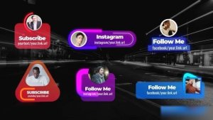 Videohive Subscribe - Follow Me - Lower Thirds Openers template preview