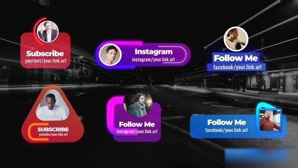 Videohive Subscribe - Follow Me - Lower Thirds Openers template preview
