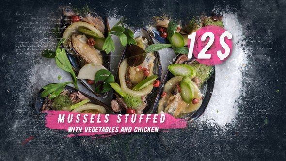 Videohive Restaurant Board // Kitchen Menu Product Promo template preview