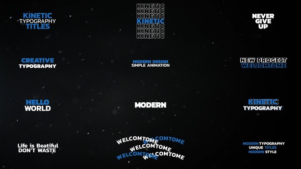 Videohive Kinetic Typography Titles | AE Titles template preview