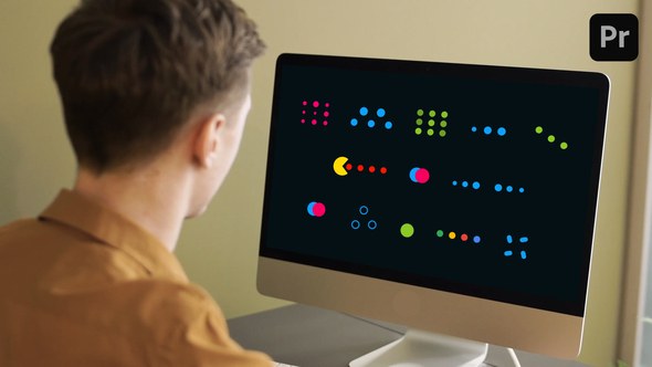 Dots Loading Animations Premiere Pro template preview
