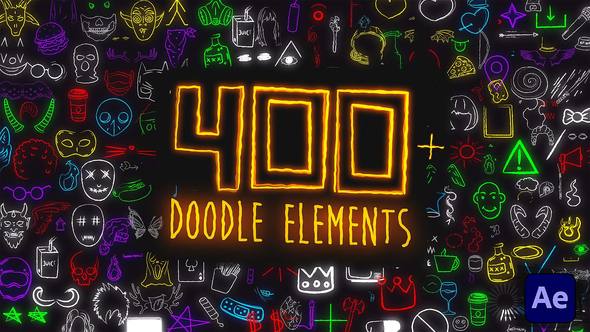 Videohive FLEXLINE | Hand Drawn lines Elements Package Elements template preview