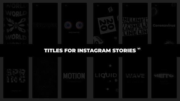 Videohive Titles For Instagram Stories Product Promo template preview