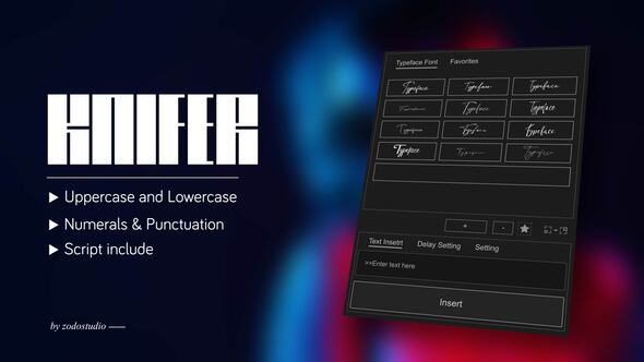 Videohive Animated Typeface - Knifer 600 Titles template preview