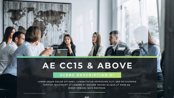 Videohive Corporative Business Slides Video Displays template preview