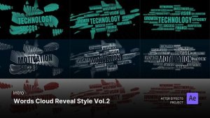 Videohive Intro/Opening - Words Cloud Reveal Style Vol.2 After Effects Project Files Openers template preview