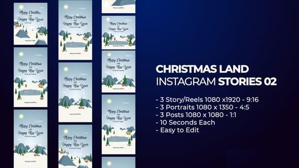 Videohive Christmas Land Instagram Stories 02 Openers template preview