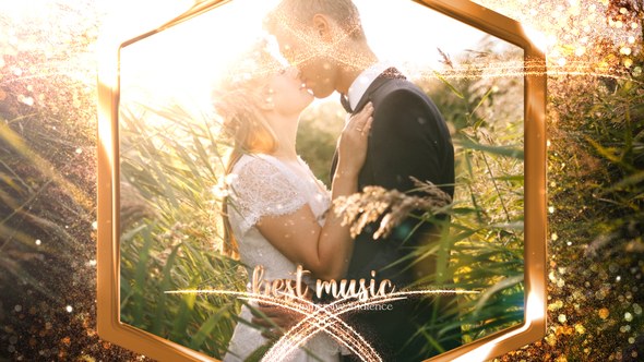Videohive Gold Wedding Slideshow Video Displays template preview