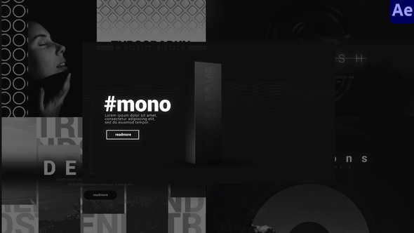 Videohive Monochrome Unique Typography Titles template preview