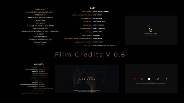 Videohive Film Credits V 0.6 Titles template preview