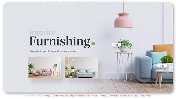 Videohive Interior Equipments | Furnishing Promoting Product Promo template preview