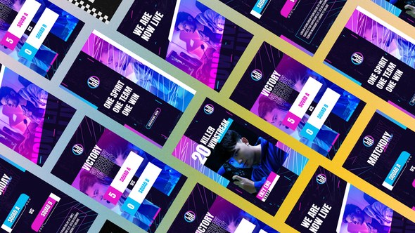 Videohive Kombat E-sport Stories Product Promo template preview