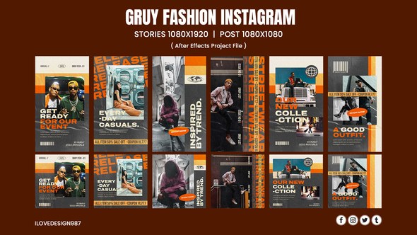 Videohive Gruy Fashion Instagram Product Promo template preview
