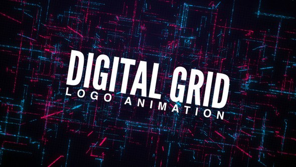 Videohive Digital Grid Logo Animation Logo Stings template preview