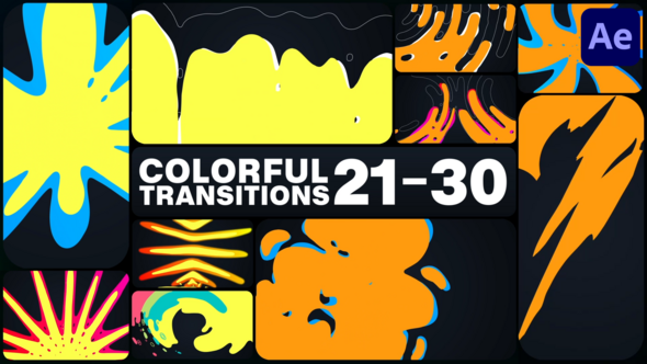 Videohive Colorful Transitions for After Effects 50309199 Elements template preview