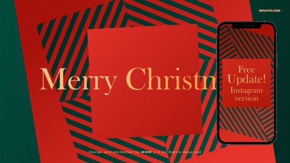 Christmas Wishes Video Displays template preview