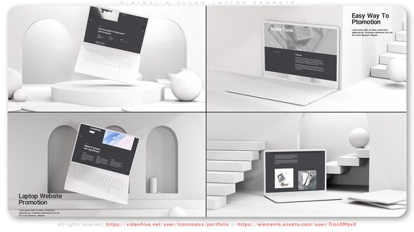 Videohive Minimal N Clean Laptop Promote Product Promo template preview