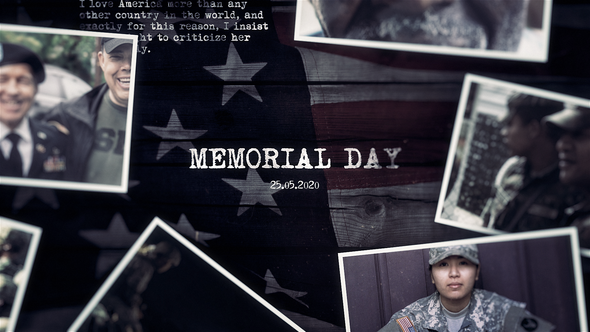 Videohive Memorial Day History Timeline Slideshow Openers template preview