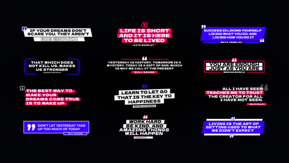 Videohive Text Quotes Animation - AE Titles template preview