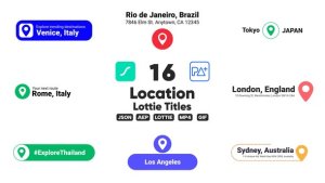 Videohive Location Lottie Titles Titles template preview
