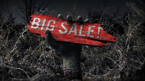 Videohive Halloween Zombie Hand Logo Opener Openers template preview