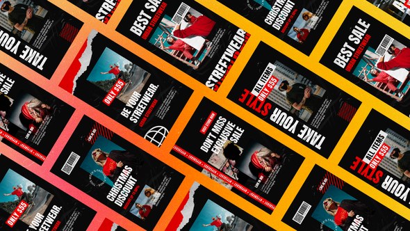 Videohive Rustic Christmas Fashion Instagram Reel Product Promo template preview