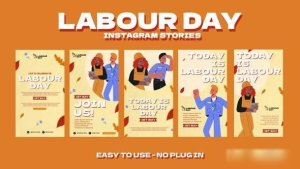 Videohive Labour Day Instagram Stories Openers template preview