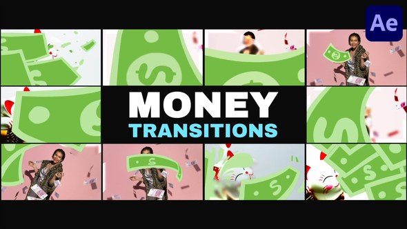 Videohive Money Transitions | After Effects Elements template preview