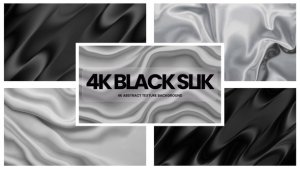 Videohive 4K Black Silk Background Elements template preview