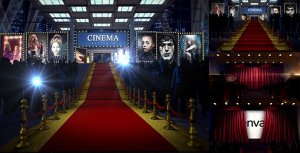 Red Carpet 3 Video Displays template preview