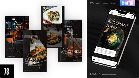 Videohive Food Reels Product Promo template preview