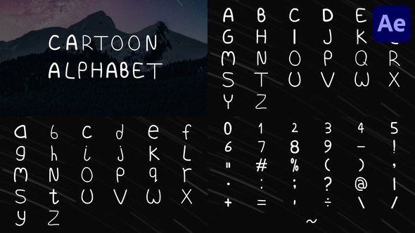 Videohive Cartoon Alphabet | After Effects 33475668 Elements template preview