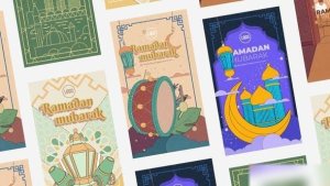Videohive Modern Ramadan Post & Stories Ramadan template preview