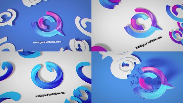 Videohive Fast Glitch Unveil Logo Stings template preview