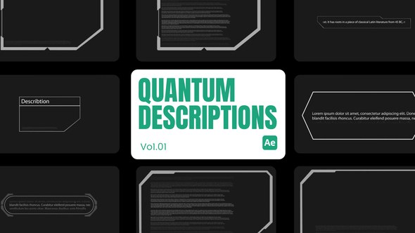 Videohive Quantum Descriptions 01 for After Effects Titles template preview