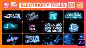 Videohive Electricity Titles Collection | After Effects Titles template preview