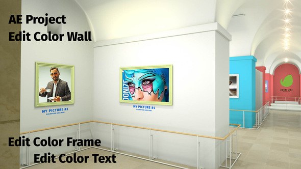 Videohive Louvre Petite Art Gallery Video Displays template preview