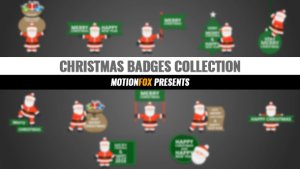 Christmas Badges Collection Video Displays template preview