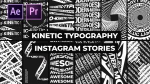 Kinetic Typography Instagram Stories Video Displays template preview