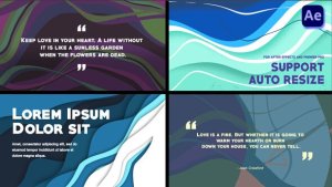 Videohive Colorful Wave-like Slides: Quote titles [After Effects] Titles template preview